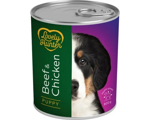 Консервы для собак Lovely Hunter Puppy Beef and Chicken 800 г (LHU45351)