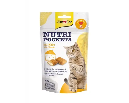 Лакомство для котов GimCat Nutri Pockets Сыр + Таурин 60 г (4002064400716)