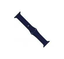 Ремешок для смарт-часов Intaleo Silicone для Apple Watch 42/44 mm dark blue (1283126494376)