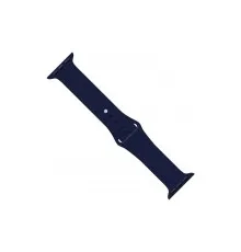Ремінець до смарт-годинника Intaleo Silicone для Apple Watch 42/44 mm dark blue (1283126494376)