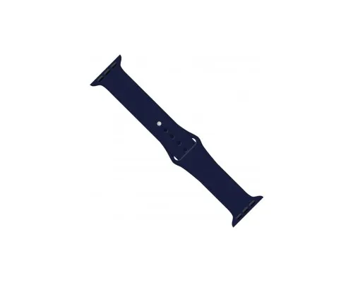 Ремешок для смарт-часов Intaleo Silicone для Apple Watch 42/44 mm dark blue (1283126494376)