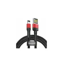 Дата кабель USB 2.0 AM to Lightning 1.0m Cafule Special Edition 2.4A Black-Red Baseus (CALKLF-G91)