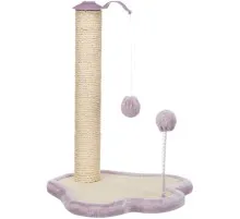 Дряпка (кігтеточка) для котів Trixie Junior Стовпчик-лапа з іграшками 40х38х50 см світло-бузковий (4011905429311)