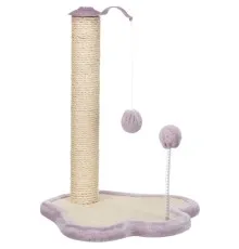 Дряпка (когтеточка) для котов Trixie Junior Столбик-лапа с игрушками 40х38х50 см светло-сиреневый (4011905429311)