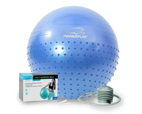 Мяч для фітнесу PowerPlay 4003 65см Синій + помпа (PP_4003_65_Blue)