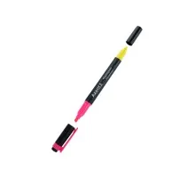 Маркер Axent Highlighter Dual 2-4 мм клиноподібний рожевий+жовтий (2534-10-A)