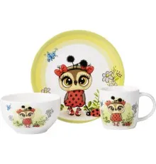 Комплект посуды Ardesto Lucky Owl порцеляна 3 предмети (AR3454LS)