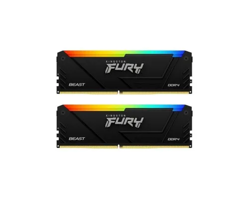 Модуль памяті для компютера DDR4 16GB (2x8GB) 3600 MHz Beast RGB Kingston Fury (ex.HyperX) (KF436C17BB2AK2/16)
