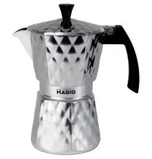 Гейзерна кавоварка Magio Блискучий металік 6 порцій 300 мл (MG-1004)