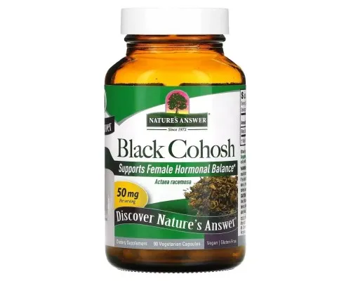 Травы Nature's Answer Клопогон, 50 мг, Black Cohosh, Full Spectrum Herb, 90 вегетарианских кап (NTA-16126)