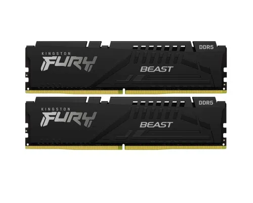 Модуль памяти для компьютера DDR5 16GB (2x8GB) 6000 MHz Beast Black XMP Kingston Fury (ex.HyperX) (KF560C30BBK2-16)