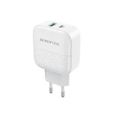 Зарядний пристрій BOROFONE BA46A Premium White (BA46AW)