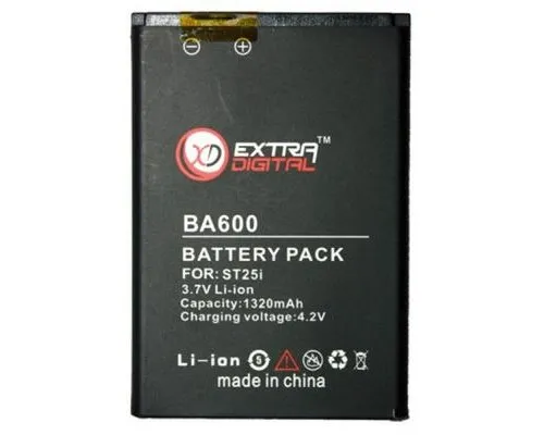 Аккумуляторная батарея Extradigital Sony Ericsson BA600 (1320 mAh) (BMS6344)