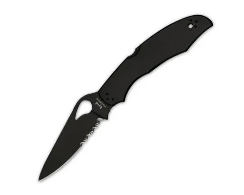 Нож Spyderco Byrd Cara Cara 2 Black, полусеррейтор (BY03BKPS2)