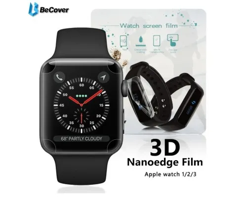 Плівка захисна BeCover Full Cover для Apple Watch Series 3/4 42mm/44mm (701962)