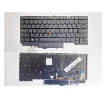 Клавіатура ноутбука Lenovo ThinkPad X1 Carbon Gen5 (2017) черная с ТП с подсв UA (A46124)