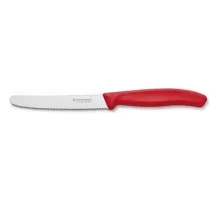 Кухонний ніж Victorinox SwissClassic для овощей 11 см, волнистое лезвие, Red (6.7831)