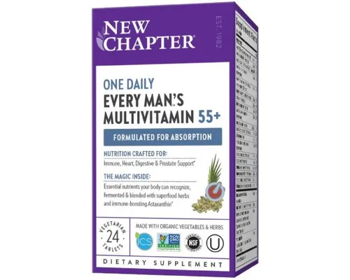 Мультивітамін New Chapter Щоденні Мультівітаміни для Чоловіків 55+, Every Mans One Da (NC0126)