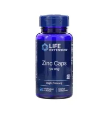 Минералы Life Extension Цинк высокой эффективности, Zinc Caps, High Potency,  50 мг (LEX-18139)