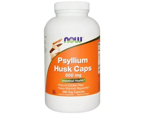 Трави Now Foods Подорожник (псіліума), Psyllium Husks, 500 мг, 500 капсул (NOW-05972)