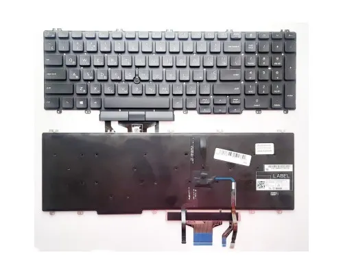 Клавіатура ноутбука Dell Latitude 5500/5501,Precision 3501/3540/3541 черн ТП подсв UA (A46189)