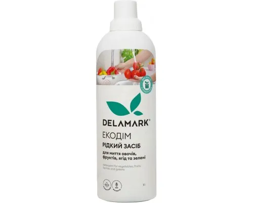 Засіб для миття овочів та фруктів DeLaMark з антибактеріальною дією 1 л (4820152332349)