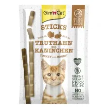 Ласощі для котів GimCat М'ясні палички індичка і кролик 4 шт (4002064420530)