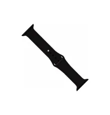 Ремінець до смарт-годинника Intaleo Silicone для Apple Watch 42/44 mm black (1283126494383)