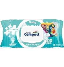 Детские влажные салфетки Ultra Compact Ecopack с клапаном, 100 шт (8697420534721)