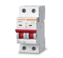 Автоматичний вимикач Videx RS4 RESIST 2п 6А С 4,5кА (VF-RS4-AV2C06)