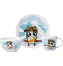Комплект посуды Ardesto Panda Pilot порцеляна 3 предмети (AR3451PS)