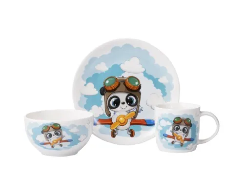 Комплект посуду Ardesto Panda Pilot порцеляна 3 предмети (AR3451PS)