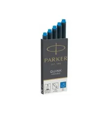 Чернила для перьевых ручек Parker Картриджи Quink / 5шт голубой смываемые (11 410WBL)