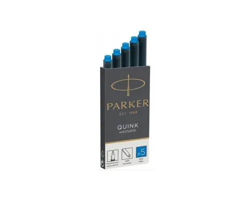 Чорнило для піряних ручок Parker Картриджі Quink / 5шт блакитний, що змиваються (11 410WBL)