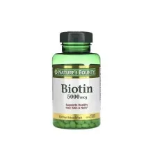 Вітамін Nature's Bounty Біотин швидкого вивільнення, 5000 мкг, Biotin, 150 гелевих (NRT-29619)