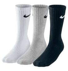 Шкарпетки Nike U NK V CUSH CREW - 3PR VALUE SX4508-965 46-50 3 пари Чорний/Білий/Сірий (685068095481)