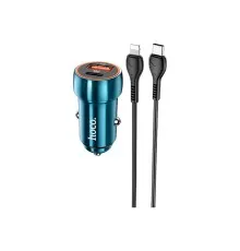 Зарядное устройство HOCO Z46A set (C to iP) USB-A/Type-C Sapphire Blue (6931474770363)