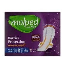 Гигиенические прокладки Molped SuperNight Extra Long 32 см 6 шт. (8690536806812)