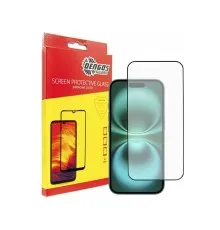 Скло захисне Dengos Full Glue iPhone 16 (black) (TGFG-366)