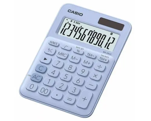 Калькулятор Casio MS-20UC-LB-W-EC, блакитний (CALC-CAS-MS-20UC-LB)