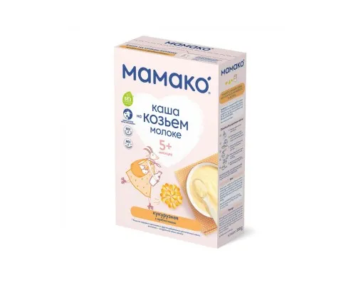 Детская каша MAMAKO кукурузная с пребиотиками на козьем молоке 200 г (4607088796434)