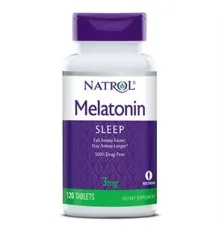 Амінокислота Natrol Мелатонін, Melatonin 3 мг, 120 пігулок (NTL00511)