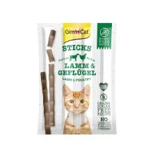Ласощі для котів GimCat М'ясні палички ягня, курка 4 шт (4002064420523)