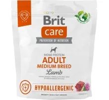 Сухий корм для собак Brit Care Dog Hypoallergenic Adult Medium Breed гіпоалергенний з ягням 1 кг (8595602559039)