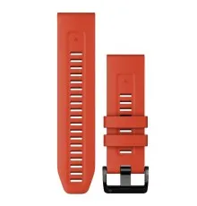 Ремінець до смарт-годинника Garmin fenix 7X 26mm QuickFit Flame Red Silicone (010-13117-04)