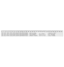 Линейка Economix 30 см таблицы: умножение, объем, площадь, масса, печатная (E81330-02)
