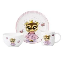 Комплект посуду Ardesto Princess Owl порцеляна 3 предмети (AR3453OS)