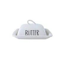 Маслянка кухонна Limited Edition Butter 19.2 см Біла (JH4879-2)