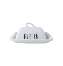 Масленка кухонная Limited Edition Butter 19.2 см Біла (JH4879-2)
