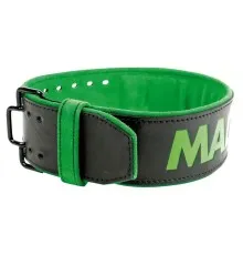 Атлетический пояс MadMax MFB-302 Quick Release Belt шкіряний Black/Green L (MFB-302_L)
